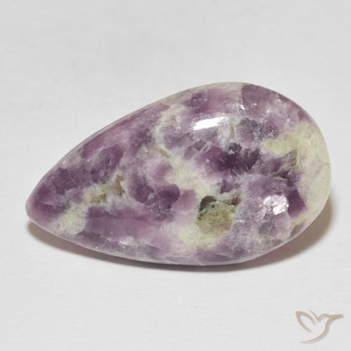 21.98ct طبيعي متعدد الألوان ليبيدوليت, شكل الكمثرى, غير شفاف