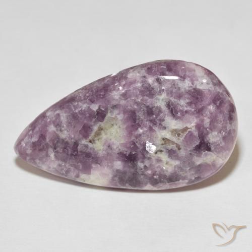 40.86ct طبيعي متعدد الألوان ليبيدوليت, شكل الكمثرى, غير شفاف