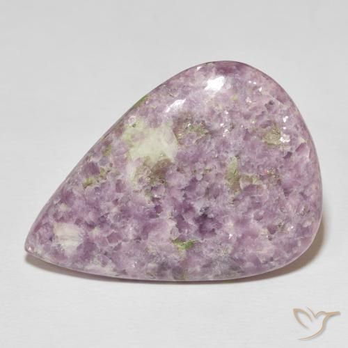40.40ct طبيعي متعدد الألوان ليبيدوليت, شكل الكمثرى, غير شفاف