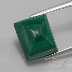 13.07ct طبيعي أخضر ملاكيت, باجيت, غير شفاف