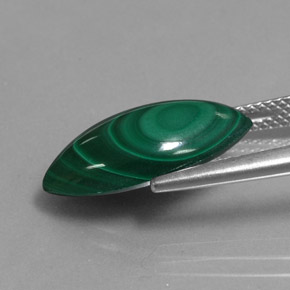 ملاكيت أخضر متعدد الألوان طبيعي، ماركيز، 7.72 قيراط، غير شفاف