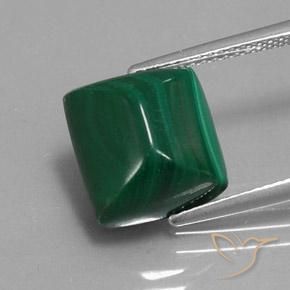 9.15ct طبيعي أخضر متوسط ملاكيت, باجيت, غير شفاف