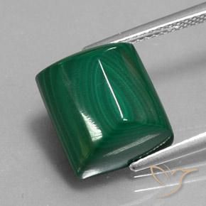 11.84ct طبيعي أخضر متوسط ملاكيت, باجيت, غير شفاف