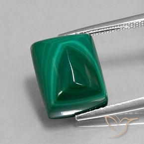 13.54ct طبيعي أخضر متوسط ملاكيت, باجيت, غير شفاف