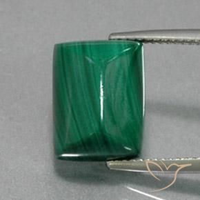 13.82ct طبيعي أخضر ملاكيت, باجيت, غير شفاف