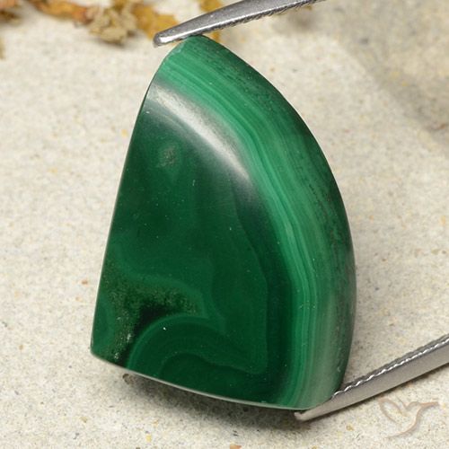 37.17ct طبيعي أخضر ملاكيت, فانسى, غير شفاف
