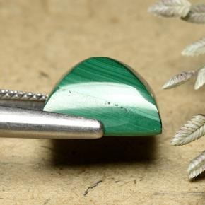 ملاكيت أخضر متوسط طبيعي، باجيت، 8.42 قيراط، غير شفاف