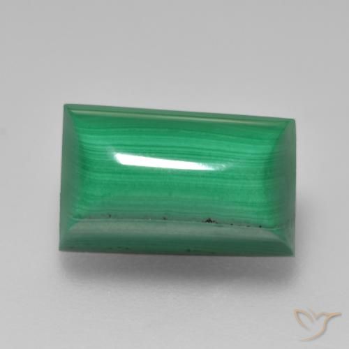 7.26ct طبيعي أخضر ملاكيت, باجيت, غير شفاف