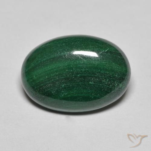6.61ct طبيعي أخضر أناناسى ملاكيت, بيضوي, غير شفاف