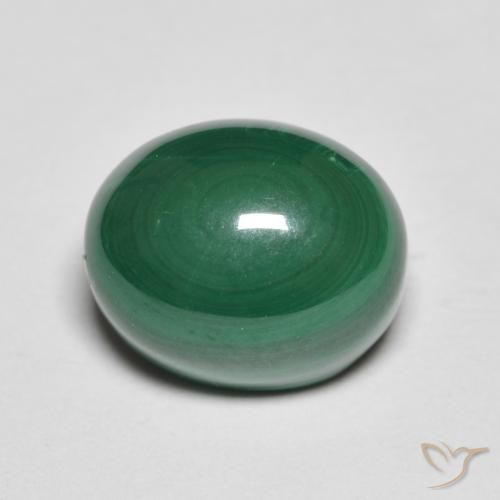 8.35ct طبيعي أخضر ملاكيت, بيضوي, غير شفاف