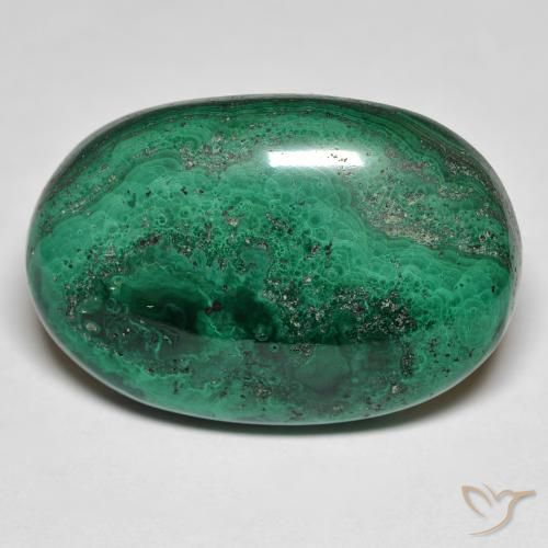 29.33ct طبيعي أخضر ملاكيت, بيضوي, غير شفاف