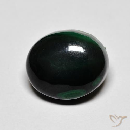 7.96ct طبيعي أخضر ملاكيت, بيضوي, غير شفاف