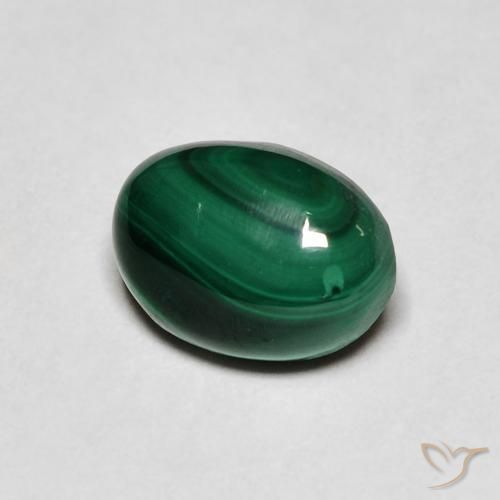 2.78ct طبيعي أخضر متوسط ملاكيت, بيضوي, غير شفاف