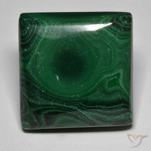 68.84ct طبيعي أخضر أناناسى ملاكيت, مربع, غير شفاف