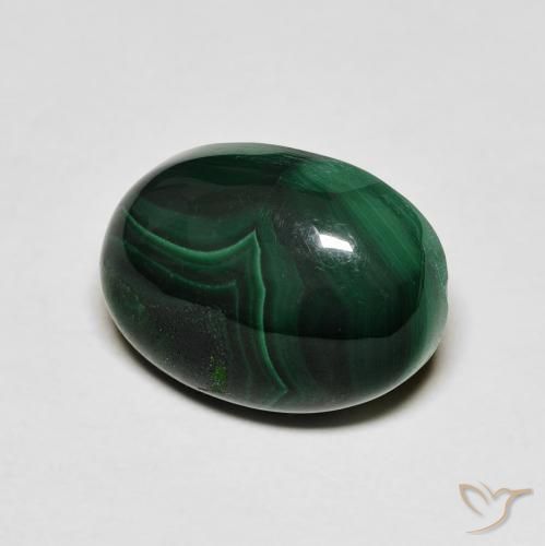 9.88ct طبيعي أخضر ملاكيت, بيضوي, غير شفاف