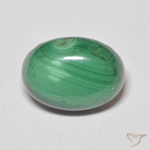 8.24ct طبيعي أخضر ملاكيت, بيضوي, غير شفاف