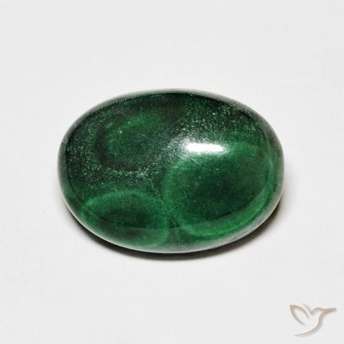 7.83ct طبيعي أخضر ملاكيت, بيضوي, غير شفاف