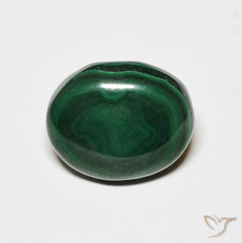 6.18ct طبيعي أخضر أناناسى ملاكيت, بيضوي, غير شفاف