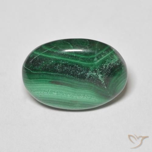 6.03ct طبيعي أخضر ملاكيت, بيضوي, غير شفاف