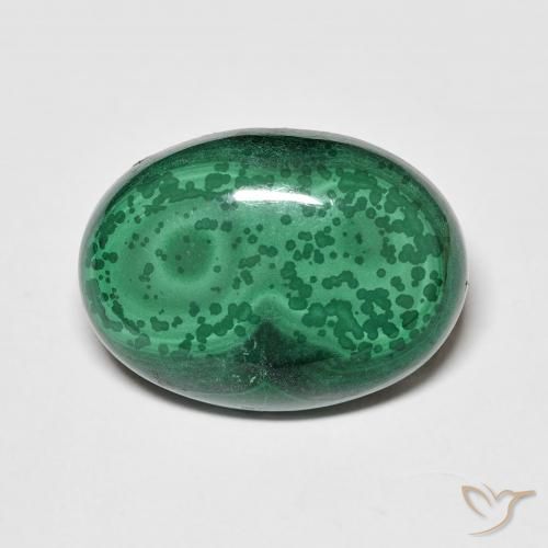 21.52ct طبيعي أخضر ملاكيت, بيضوي, غير شفاف