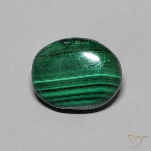 2.95ct طبيعي أخضر ملاكيت, بيضوي, غير شفاف