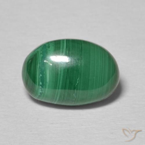 2.05ct طبيعي أخضر متعدد الألوان ملاكيت, بيضوي, غير شفاف