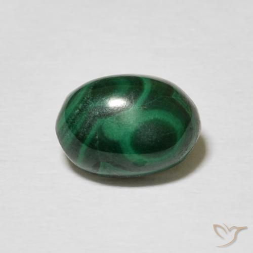 2.60ct طبيعي أخضر غامق ملاكيت, بيضوي, غير شفاف