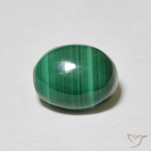 5.17ct طبيعي أخضر متعدد الألوان ملاكيت, بيضوي, غير شفاف