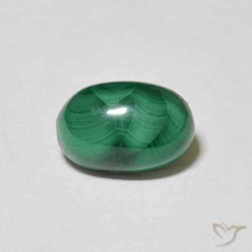 3.76ct طبيعي أخضر متعدد الألوان ملاكيت, بيضوي, غير شفاف