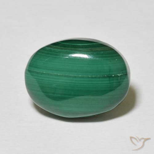 8.00ct طبيعي أخضر متعدد الألوان ملاكيت, بيضوي, غير شفاف