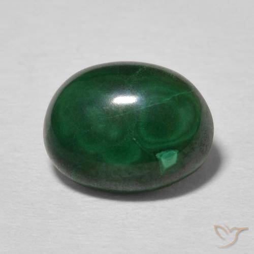 2.97ct طبيعي أخضر غامق ملاكيت, بيضوي, غير شفاف