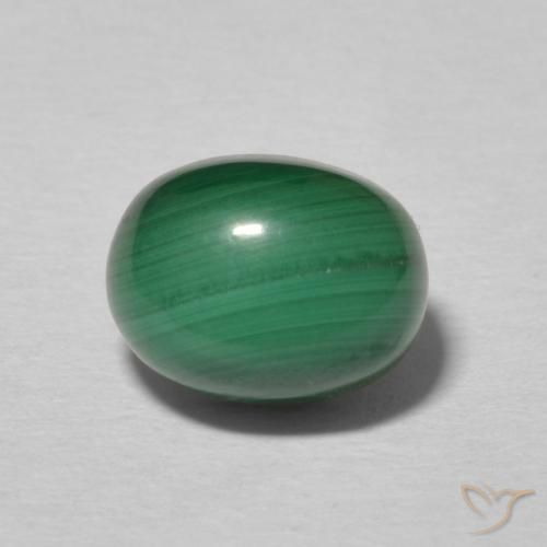 3.25ct طبيعي أخضر متعدد الألوان ملاكيت, بيضوي, غير شفاف