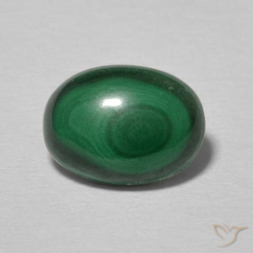 2.21ct طبيعي أخضر متعدد الألوان ملاكيت, بيضوي, غير شفاف