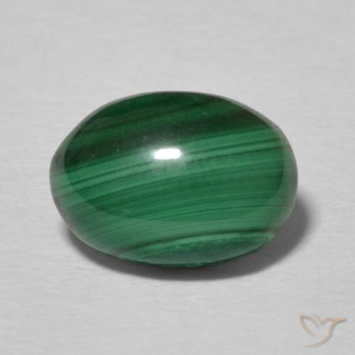 2.36ct طبيعي أخضر غامق ملاكيت, بيضوي, غير شفاف