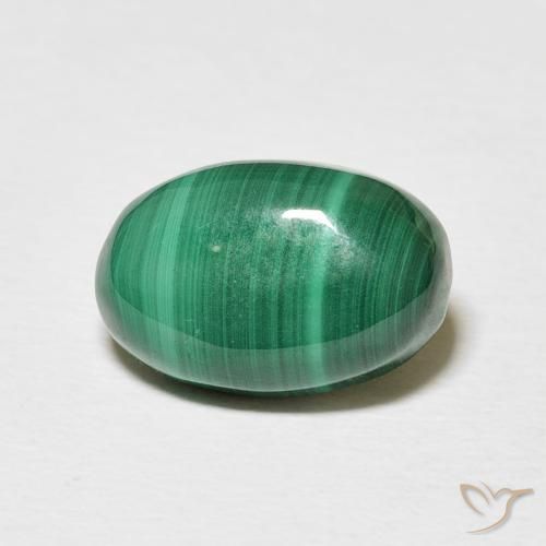 5.60ct طبيعي أخضر متوسط ملاكيت, بيضوي, غير شفاف