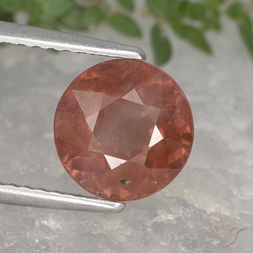 2.56ct طبيعي وردى توت العليق مالايا العقيق, دائري, قليلا جدا
