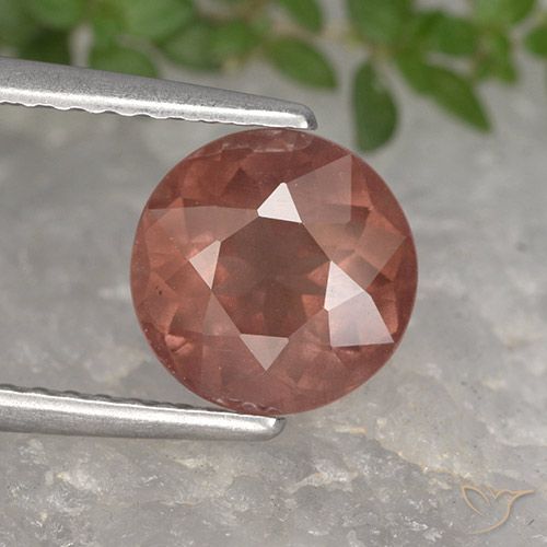 2.25ct طبيعي وردى متوسط مالايا العقيق, دائري, قليلا جدا, Photo A