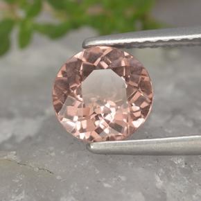 مالايا العقيق وردى برتقالى طبيعي، قصة دائرى، 1.34 قيراط، قليلا جدا