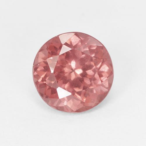 جارنيت مالايا طبيعي بلون وردى متوسط، وزن ‎1.70‎ قيراط، شكل دائري، مقاس ‎6.90‎ مم