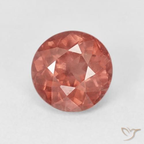 1.86ct طبيعي اوردي امحمر مالايا العقيق, دائري, قليلا جدا