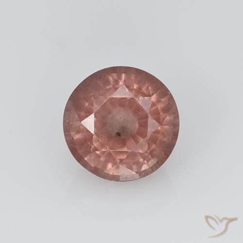 1.11ct طبيعي وردي فاتح مالايا العقيق, دائري, قليلا جدا