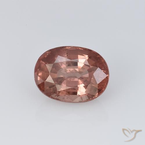 1.28ct طبيعي وردي فاتح مالايا العقيق, بيضوي, قليلا جدا, Photo A