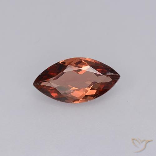 0.95ct طبيعي أحمر قرمزى مالايا العقيق, ماركيز, قليلا جدا