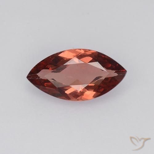 0.92ct طبيعي أحمر دافئ مالايا العقيق, ماركيز, VVS-VS