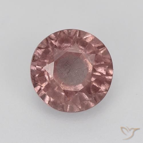 0.92ct طبيعي وردى زهرى مالايا العقيق, دائري, VS-SI