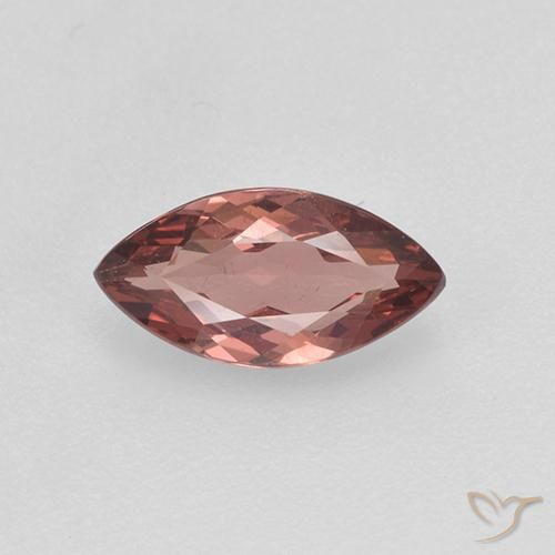 0.92ct طبيعي أحمر القرميد فاتح مالايا العقيق, ماركيز, قليلا جدا