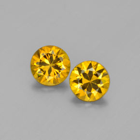 أحجار جارنيت مالي أصفر مخضر طبيعية، قصة دائرى، VVS-VS، وزنها  قيراط