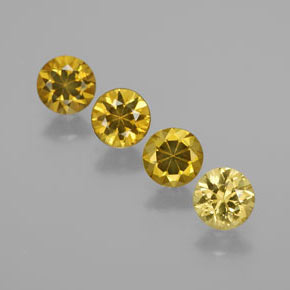 جارنيت مالي طبيعي بلون أخضر ذهبي، وزن ‎‎ قيراط، شكل دائري، مقاس ‎4.75‎ مم