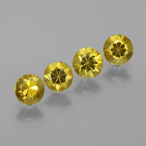 أحجار جارنيت مالي أخضر ذهبى طبيعية، قصة دائرى، VVS، وزنها  قيراط