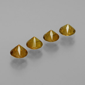 أحجار مالي جارنيت ذهبى مخضر طبيعية، قصة دائرى، VVS، وزنها  قيراط